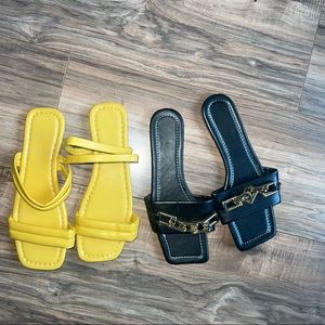 Bundle Two pair of Square sandals size 6.5
